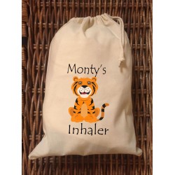 Personalised Inhaler Bag - Monty Tiger Design